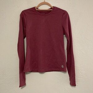 NWT Johnny Was Calme Ease Space Dye Long Sleeve Thumb Hole Tee Dusty Berry